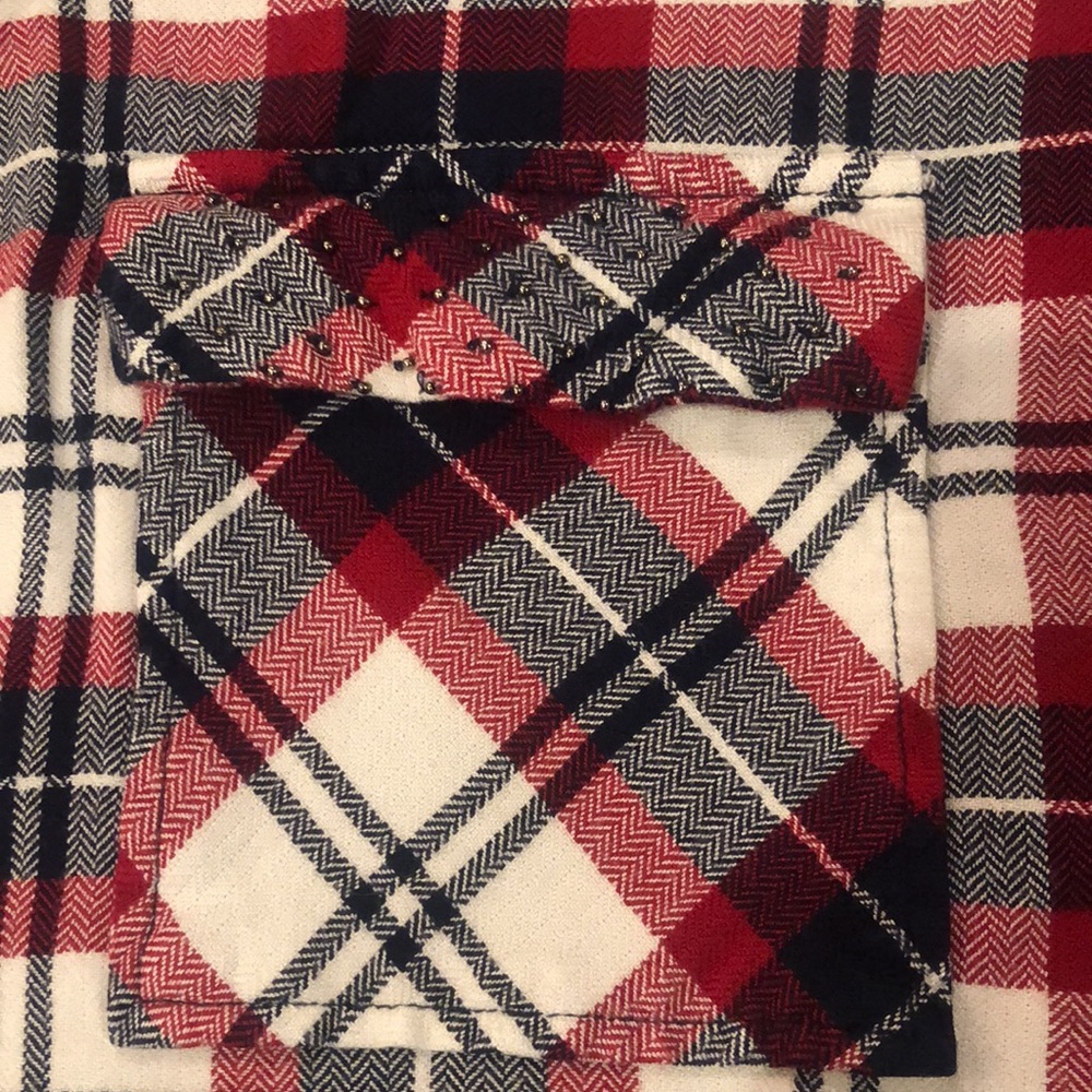 Zara Basic Plaid Button Front Shirt - image 4